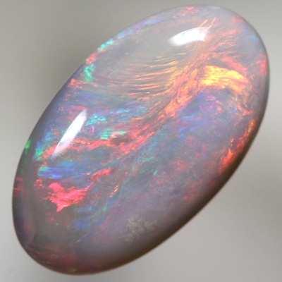 SOLID SEMI BLACK OPAL Bright fire. Burning red and deep orange 